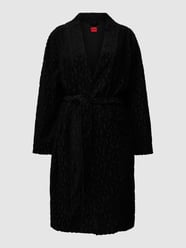 Bademantel mit Allover-Logo Modell 'TERRY_GOWN' von HUGO Grau / Schwarz - 30