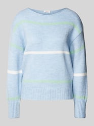 Relaxed Fit Strickpullover mit Rollsaum und Ballonärmeln von s.Oliver RED LABEL Blau - 32