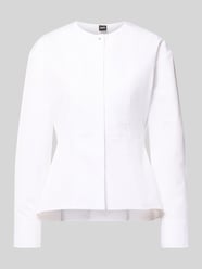 Bluzka z długim rękawem o kroju slim fit z czystej bawełny model 'BEPLUM' od BOSS - 44