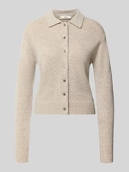 Strickjacke aus Kaschmir-Mix mit Lanawoll-Anteil Modell 'Gina' von 0039 Italy Beige - 41