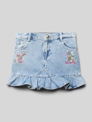 Jeansrock mit Motiv-Stitching und Label-Detail von Guess - 6