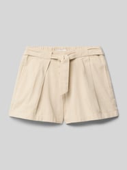Shorts mit elastischem Bund und Leinen-Anteil Modell 'FALINNEN' von Name It Beige - 24