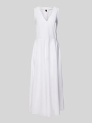 Długa sukienka z dekoltem w serek od Stefanel - 23