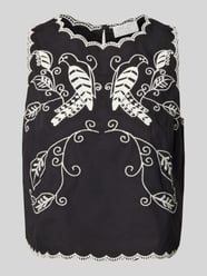 Regular Fit Blusentop mit Motiv-Stitching von Jake*s Collection - 43