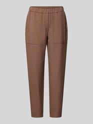 Stoffen broek met elastische band, model 'Myha' van OPUS Bruin - 12