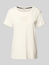 T-shirt z prążkowanym okrągłym dekoltem od LIU JO SPORT - 24