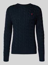 Sweter z dzianiny z wyhaftowanym logo od Polo Ralph Lauren - 7
