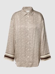 Bluse mit aus Viskose Allover-Muster Modell 'Sarina' von Part Two Braun - 13