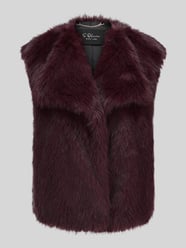 Webpelzjacke mit breitem Reverskragen von s.Oliver BLACK LABEL Bordeaux - 11