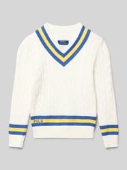 Sweter z dzianiny o kroju regular fit z czystej bawełny od Polo Ralph Lauren Teens - 35