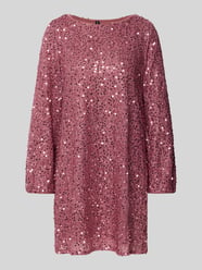 Fließendes Abendkleid mit Paillettenbesatz Modell 'NAJA' von VERO MODA Pink - 26