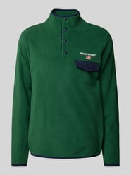 Sweter z dzianiny z wyhaftowanym logo od Polo Sport Zielony - 2