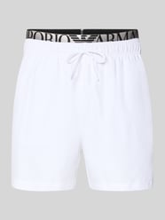 Relaxed Fit Badeshorts mit Logo-Stitching von Emporio Armani - 12