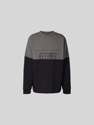 Sweatshirt mit gerippten Abschlüssen von MM6 Maison Margiela Schwarz - 19