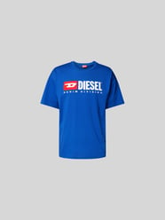 T-Shirt mit Label-Stitching von Diesel Blau - 21