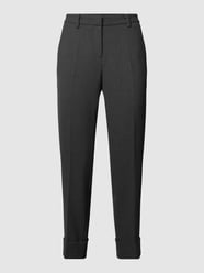 Bundfaltenhose mit Viskose-Anteil Modell 'Krystal' von Cambio Grau / Schwarz - 39