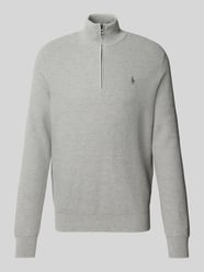 Gebreide pullover met labelstitching van Polo Ralph Lauren Grijs / zwart - 18