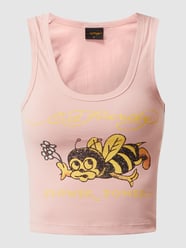 Korte top met logoprint  van Ed Hardy Roze - 29
