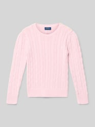 Gebreide pullover met kabelpatroon en ronde hals van Polo Ralph Lauren Teens - 38
