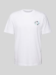 Relaxed Fit T-Shirt mit Label-Print von Tom Tailor Denim Weiß - 37