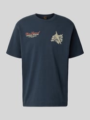 t-shirt o kroju relaxed fit z logo w formie nadruków i okrągłym dekoltem od PME Legend - 12