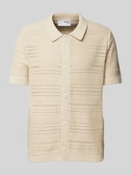 Koszula casualowa o kroju regular fit z kołnierzykiem polo model ‘PALO’ od Selected - 34