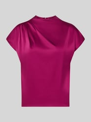 Blouseshirt met ronde hals en kapmouwen van zero Fuchsia - 10