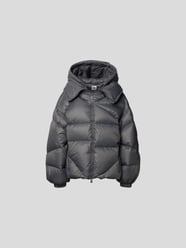 Daunenjacke in Stepp-Optik von Bacon Grau - 32