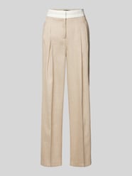 Wide Leg Leinenhose mit Bundfalten Modell 'ANNY' von CAMBIO Beige - 15