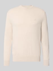 Regular fit pullover van katoenmix met scheerwol van Marc O'Polo Beige - 36