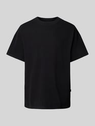 T-Shirt mit geripptem Rundhalsausschnitt Modell 'HARVEY' von Jack & Jones Premium Schwarz - 2