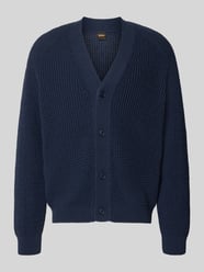 kardigan rozpinany o kroju regular fit z mieszanki bawełny model 'Andemo' od BOSS Orange - 8