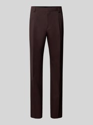 Regular waist zakelijke broek van scheerwol met bandplooi van HUGO Bordeaux - 38