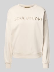 Sweatshirt met statementstitching, model 'SOUL STUDIO' van Smith and Soul Beige - 29