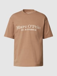 T-Shirt mit Logo-Stitching von Marc O'Polo Braun - 25