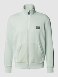 Bluza rozpinana z detalami z logo od BOSS Green Zielony - 10