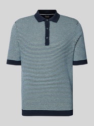 Koszulka polo o kroju slim fit w imitacji dzianiny z dodatkiem lnu od Brax - 1