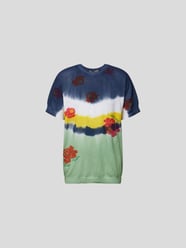 Oversized T-Shirt in Strick-Optik von Maison Flaneur Gelb - 8
