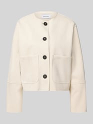 Relaxed Fit Blazer mit Rundhalsausschnitt von More & More Beige - 36