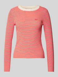 Gebreide pullover met geribde ronde hals van Levi's® Rood - 15