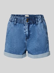 Straight Fit Shorts in Denim-Optik mit Viskose-Anteil von Apricot - 17