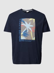 PLUS SIZE T-Shirt mit Motiv-Print von S.Oliver Plus Blau - 18