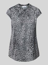 Blouseshirt met ronde hals en plooien van comma - 44