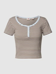 Cropped T-Shirt mit Streifenmuster von Levi's® Weiß - 21