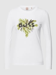 Longsleeve mit Label-Print von BOSS Orange Weiß - 12