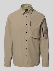 Koszula wierzchnia o kroju relaxed fit z naszywką z logo model 'ST_GLOBE HEXA L' od BOSS Green - 30