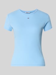 t-shirt o kroju slim fit z mieszanki bawełny od Tommy Jeans - 14