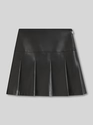 Minirok in leerlook met plooien, model 'RENORE' van HUGO - 12