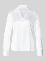 Blouse van satijn met V-hals van HERZENS - 1