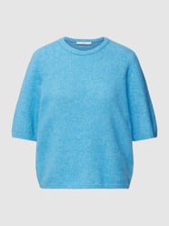 Gebreid shirt met ronde hals, model 'Alpha' van Gestuz Blauw / turquoise - 26